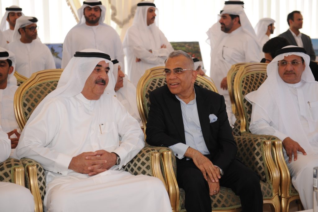 1. H.H. Sheikh Saud bin Rashid Al Mualla Supreme Council Member and Ruler of Umm Al Quwain with Mr PNC Menon Chairman of Sobha Group.