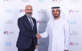 Shukri Eid MD East region of Cisco Middle East and Mohamed Abdalla Al Zaabi CEO of Miral