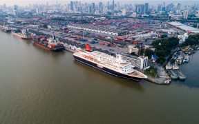 shipping port aerial view