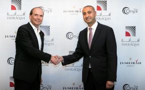 R L Mr. Marc Dardenne COO Interim CEO Jumeirah with Mr Ammar Sweis CEO at Ishraqah