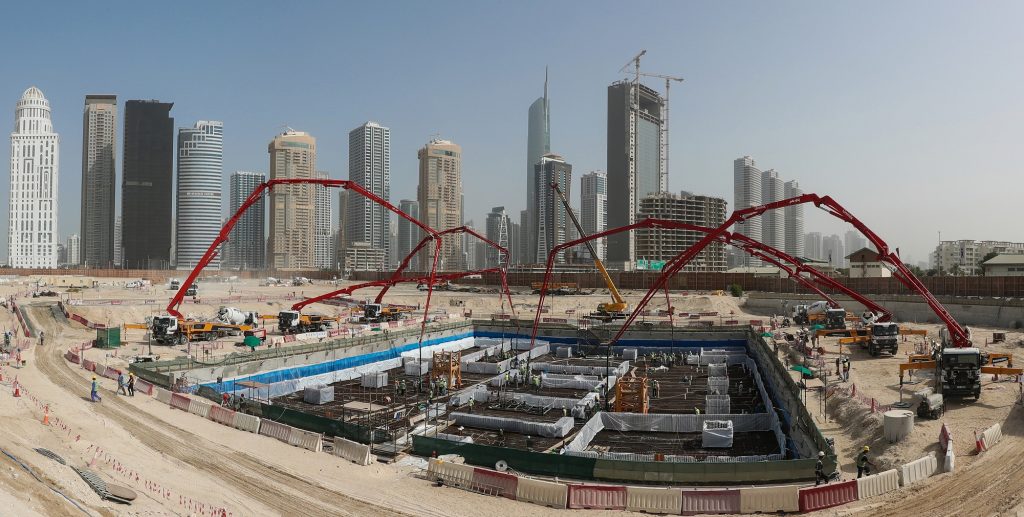 Uptown Dubai Concrete Pouring