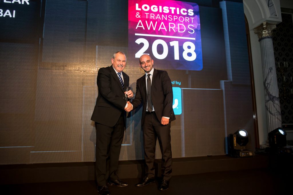Neil McMaster receives awards at Logistics Transport Awards 2018 1