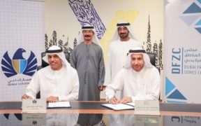 Ahmed Bin Saeed Witnessing Dr Zarooni and Ahmad Musabbeh signing the MoU...