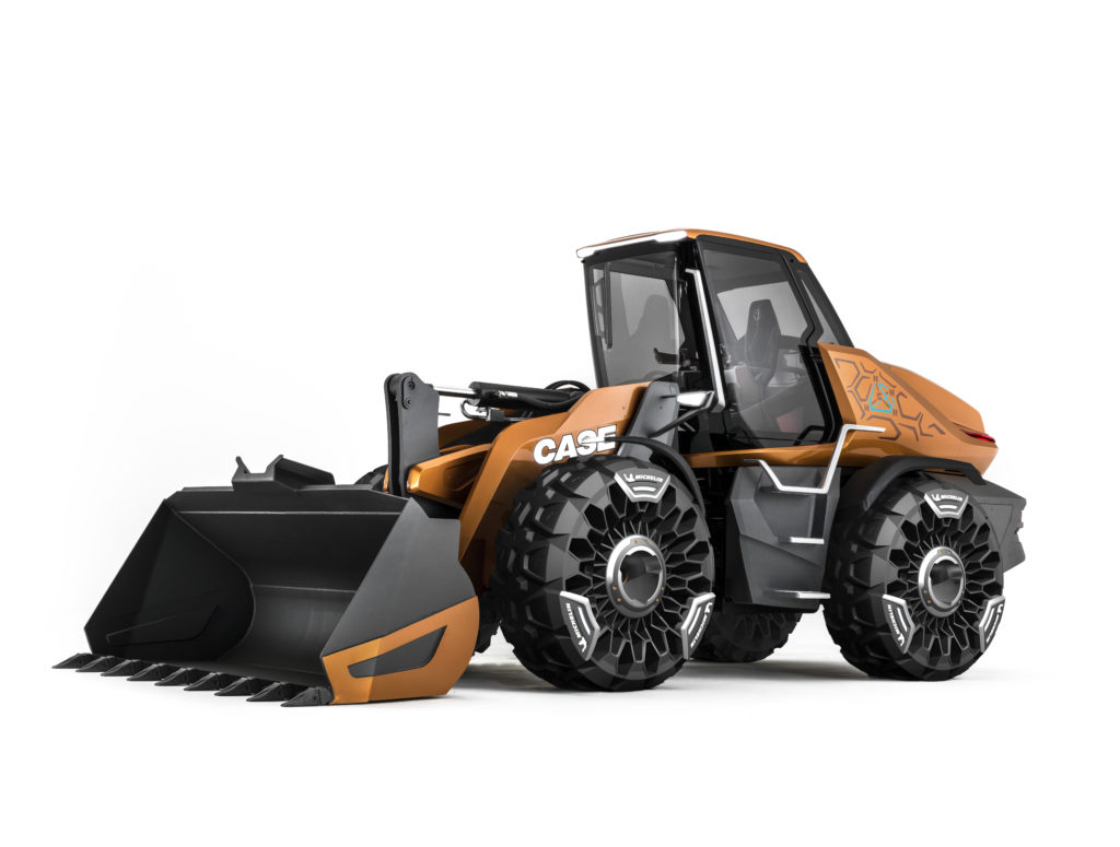 01 CASE methane powered wheel loader ProjectTETRA Innovative airless concept tyres codeveloped with Michelin 6531