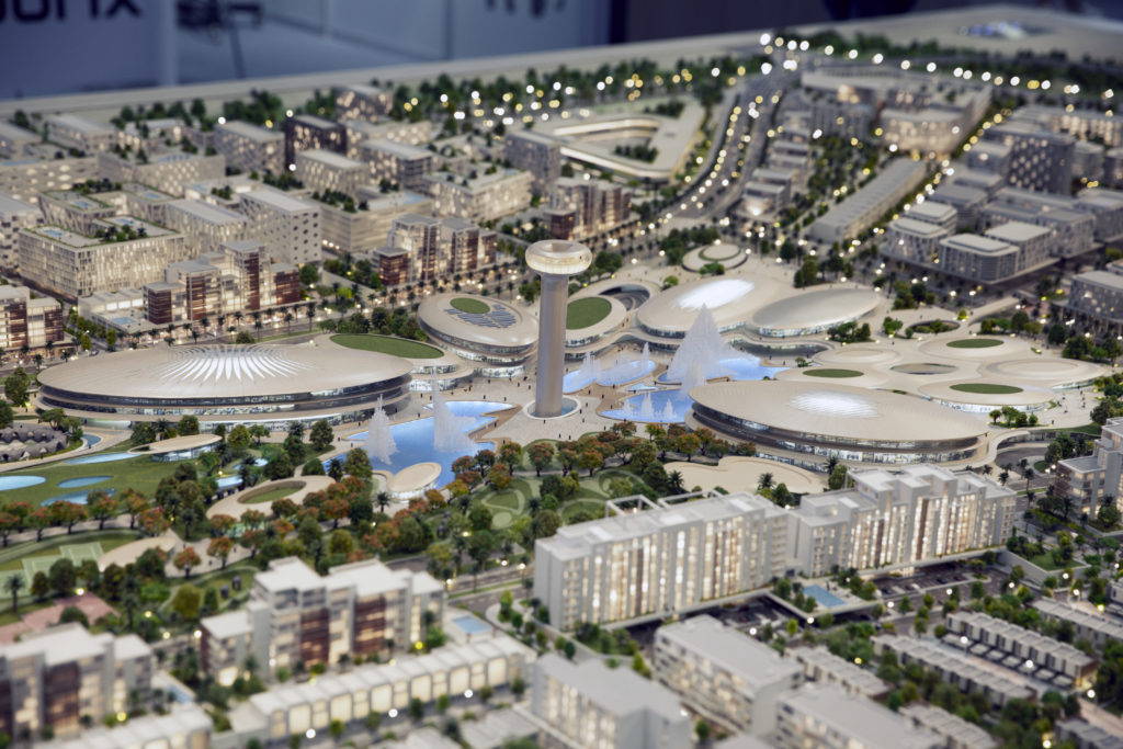 The Aljada masterplan model at Cityscape Global 2019