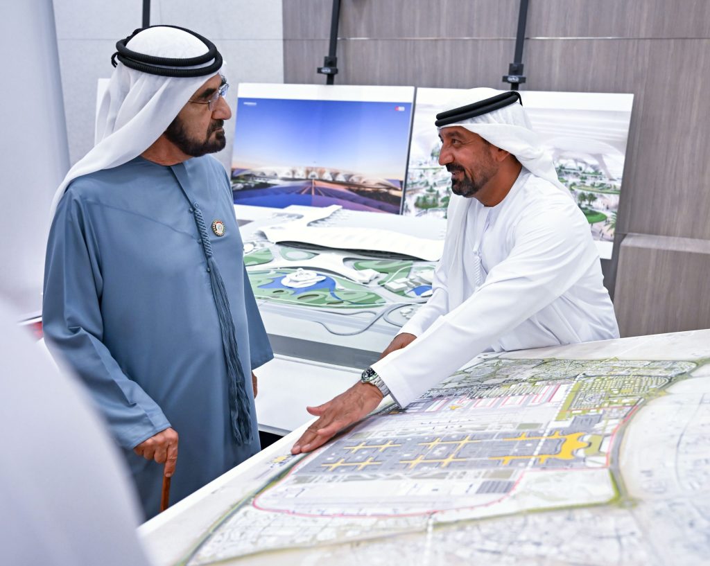 Sheikh Mohammed Bin Rashid approves designs for new terminal at Al Maktoum Airport.